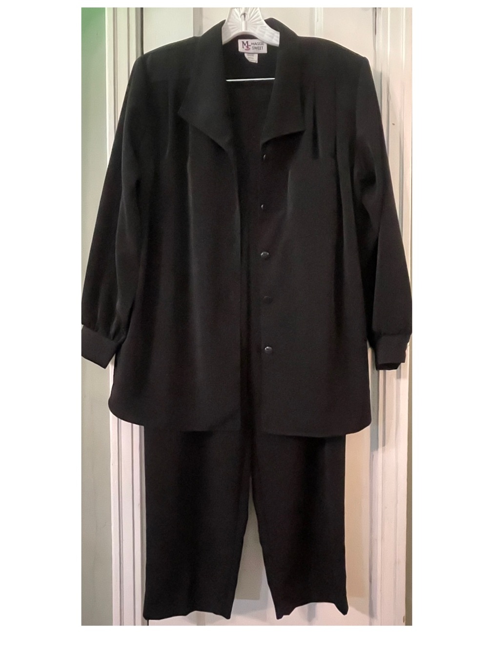 Vintage EUC Black Two-Piece Set with Shacket & Pants